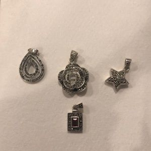 Beautiful variety of marcasite pendants